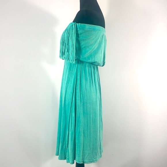 Turquoise mini Dress with Tassels, Medium, Santa Fe - Picture 2 of 8